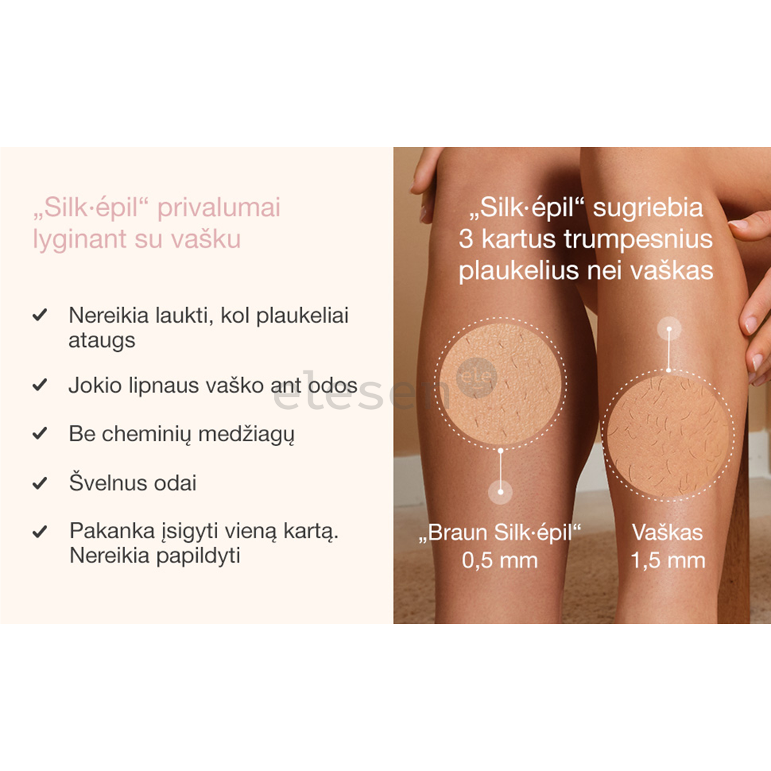 Braun Silk epil 7, baltas/rožinis - Epiliatorius