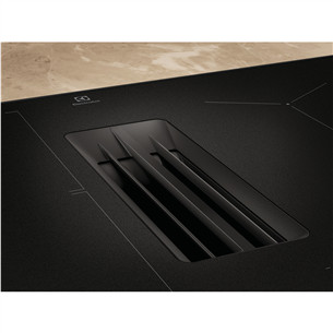 Electrolux 600 Series, ширина 80 см, черный - Интегрируемая индукционная варочная панель с вытяжкой