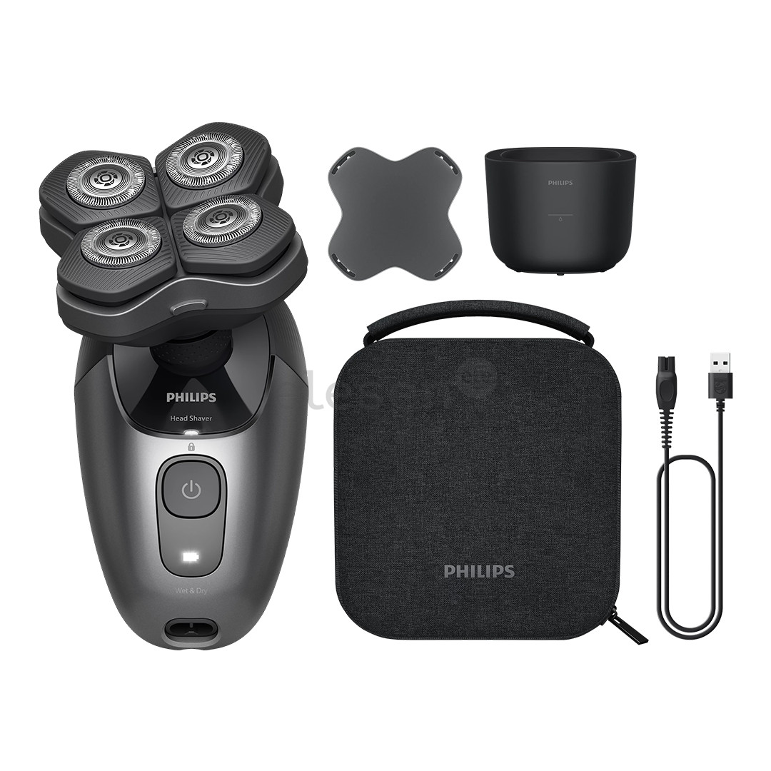 Philips Head Shaver Pro 7000 Series, juodas - Galvos skustuvas