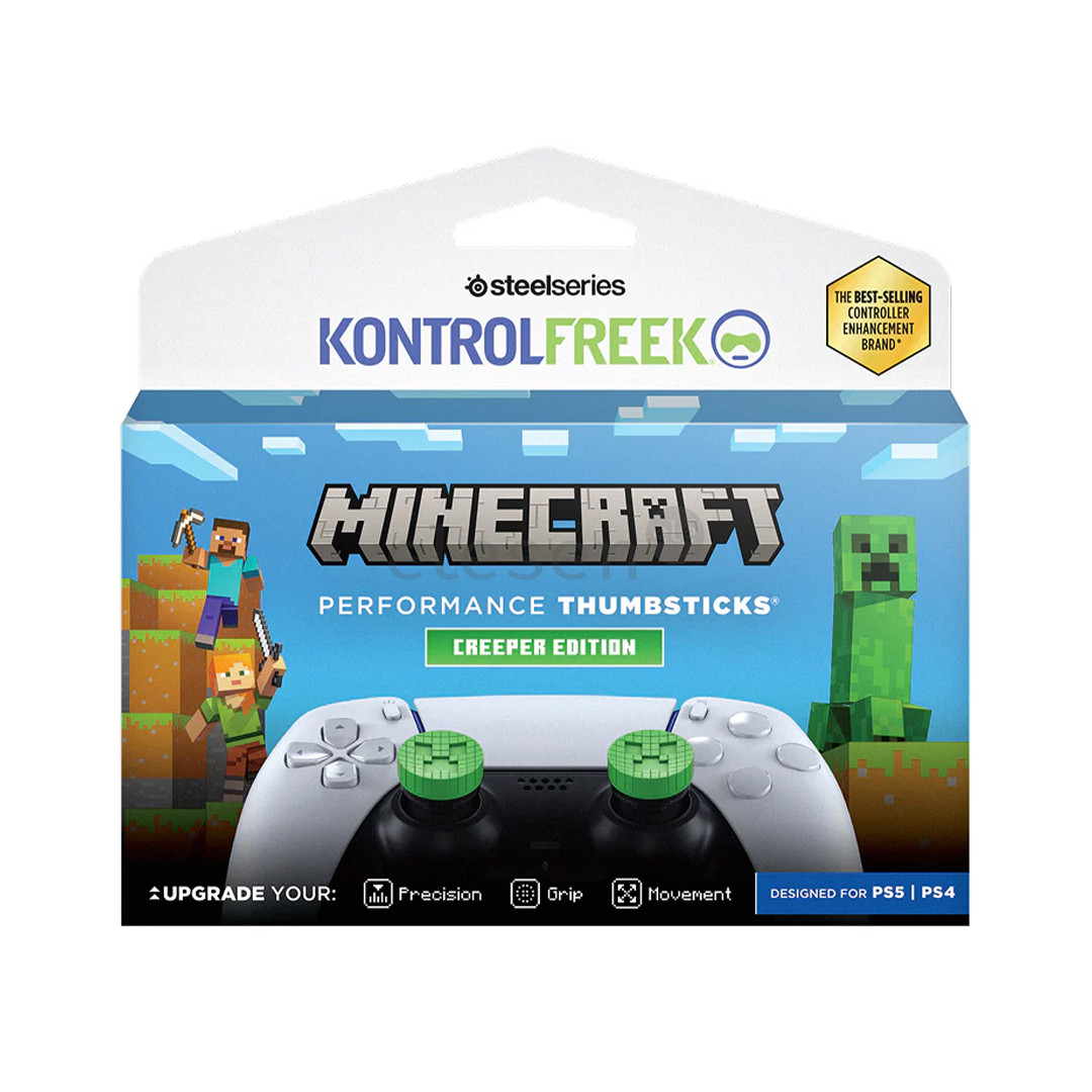 KontrolFreek Minecraft Thumbsticks Creeper Edition, PlayStation, green - Thumbstick covers