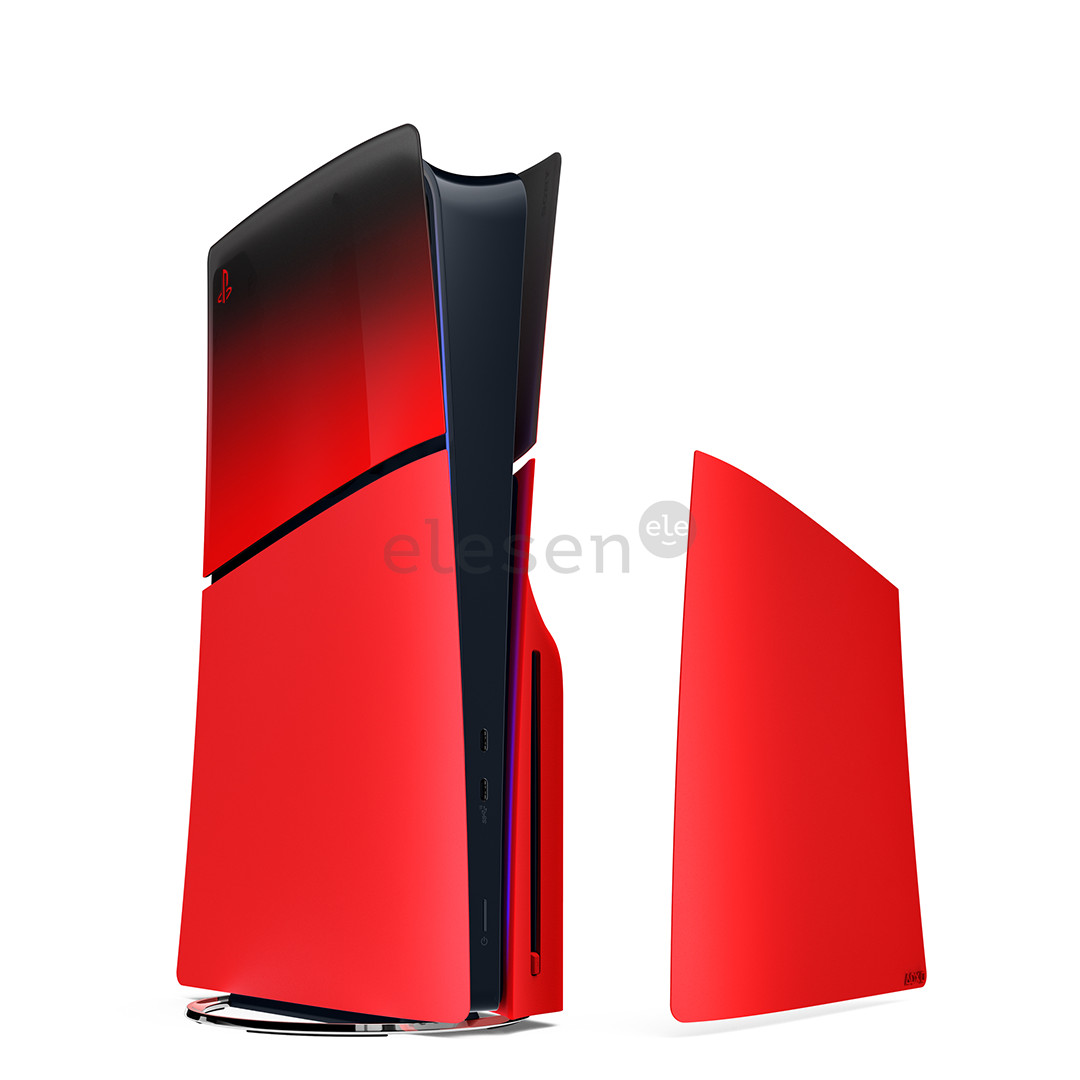 Sony PS5 Slim Cover Hyperpop, techno red - Cover