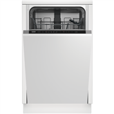 Beko, 10 place settings, width 44.8 cm - Built-in Dishwasher
