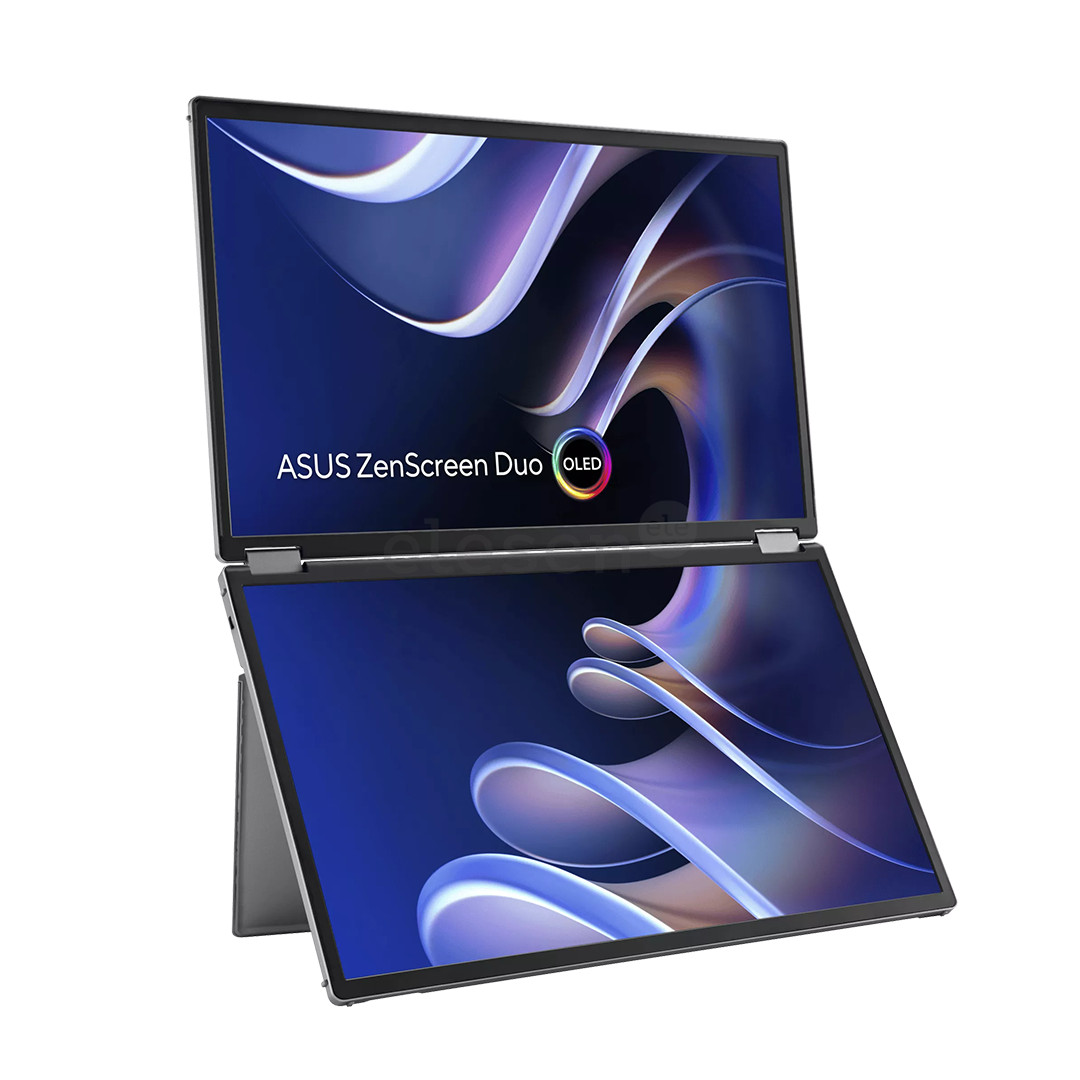 Asus Zenscreen Duo OLED, 14'', OLED, aliuminio spalvos - Monitorius