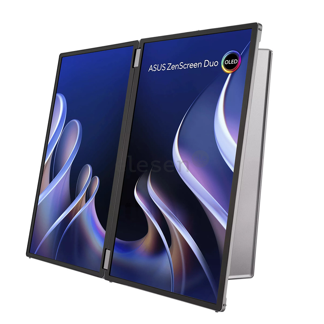Asus Zenscreen Duo OLED, 14'', OLED, aliuminio spalvos - Monitorius
