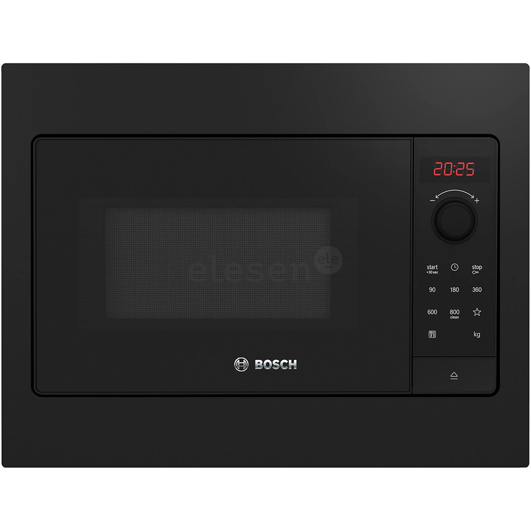Bosch Series 2, 20 L, 800 W, black - Built-in microwave oven