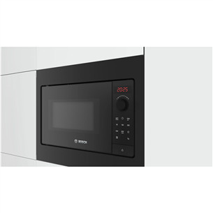 Bosch Series 2, 20 L, 800 W, black - Built-in microwave oven