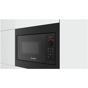 Bosch Series 2, 20 L, 800 W, juoda - Įmontuojama mikrobangų krosnelė