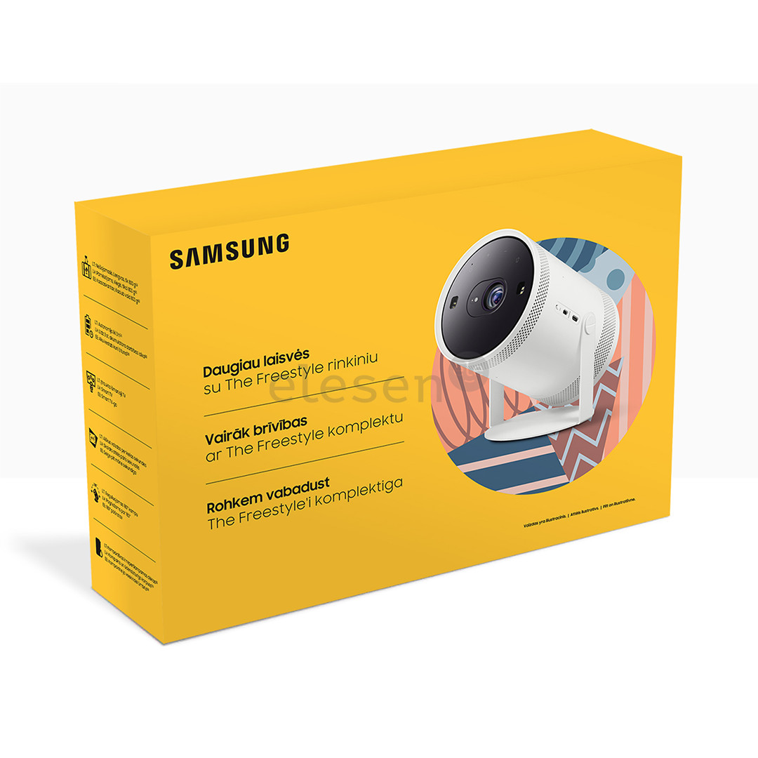 Samsung The Freestyle (Gen 2), 30-100", white/pink - Smart projector bundle