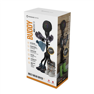 Hedgehog Buddy, 4x4, juodas - Batų džiovintuvas