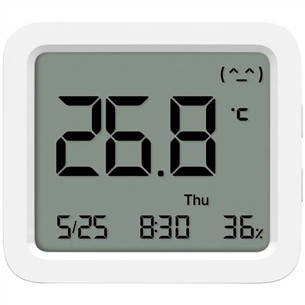 Xiaomi Smart Temperature and Humidity Monitor 3, baltas - Išmanusis temperatūros ir drėgmės jutiklis