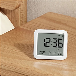 Xiaomi Smart Temperature and Humidity Monitor 3, baltas - Išmanusis temperatūros ir drėgmės jutiklis