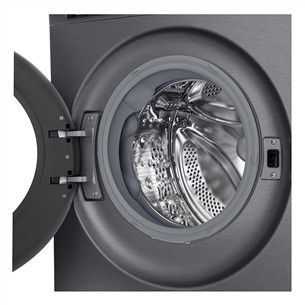 LG, 9 kg, gylis 47,5 cm, 1200 aps./min., matinė juoda - Skalbimo mašina