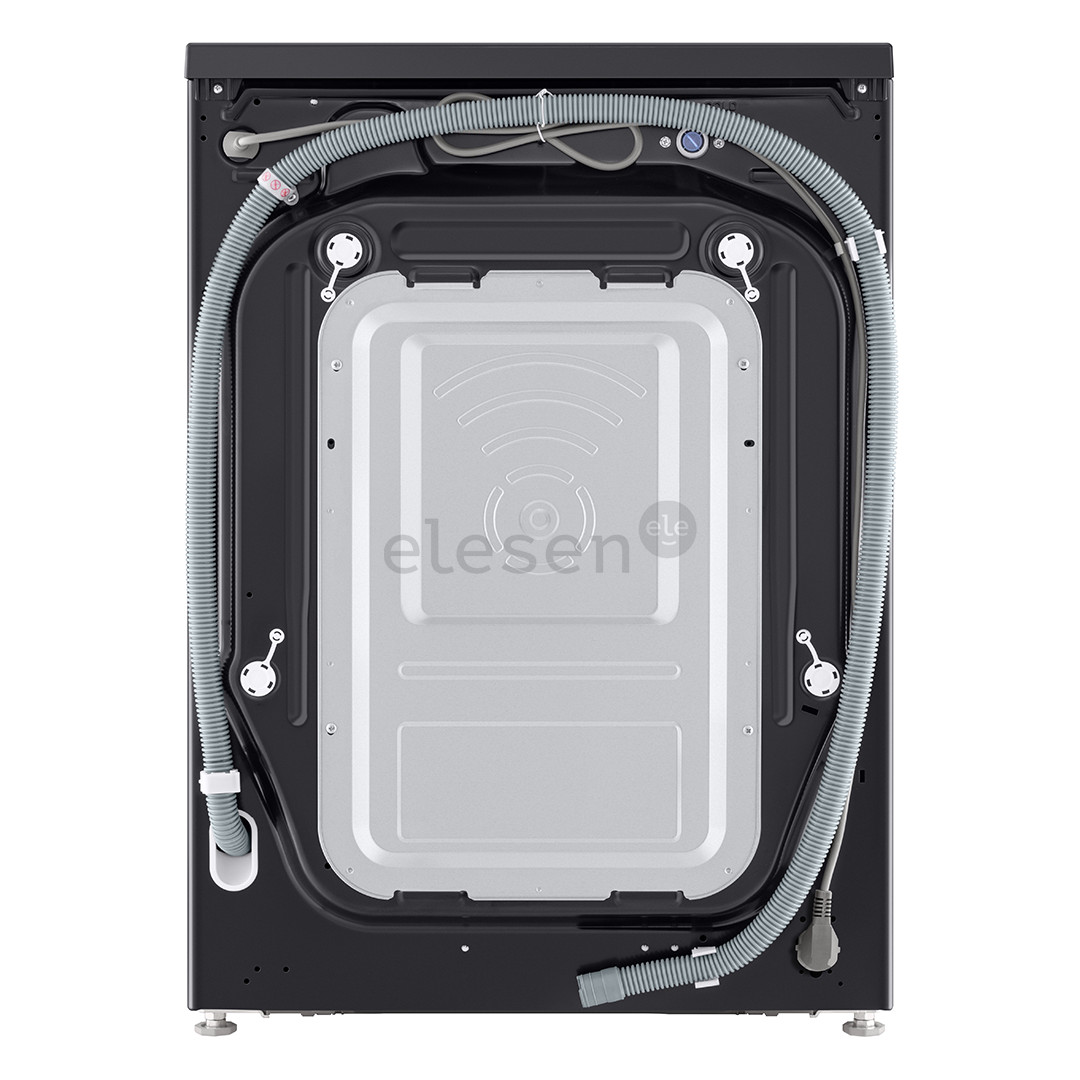 LG, 9 kg, gylis 47,5 cm, 1200 aps./min., matinė juoda - Skalbimo mašina