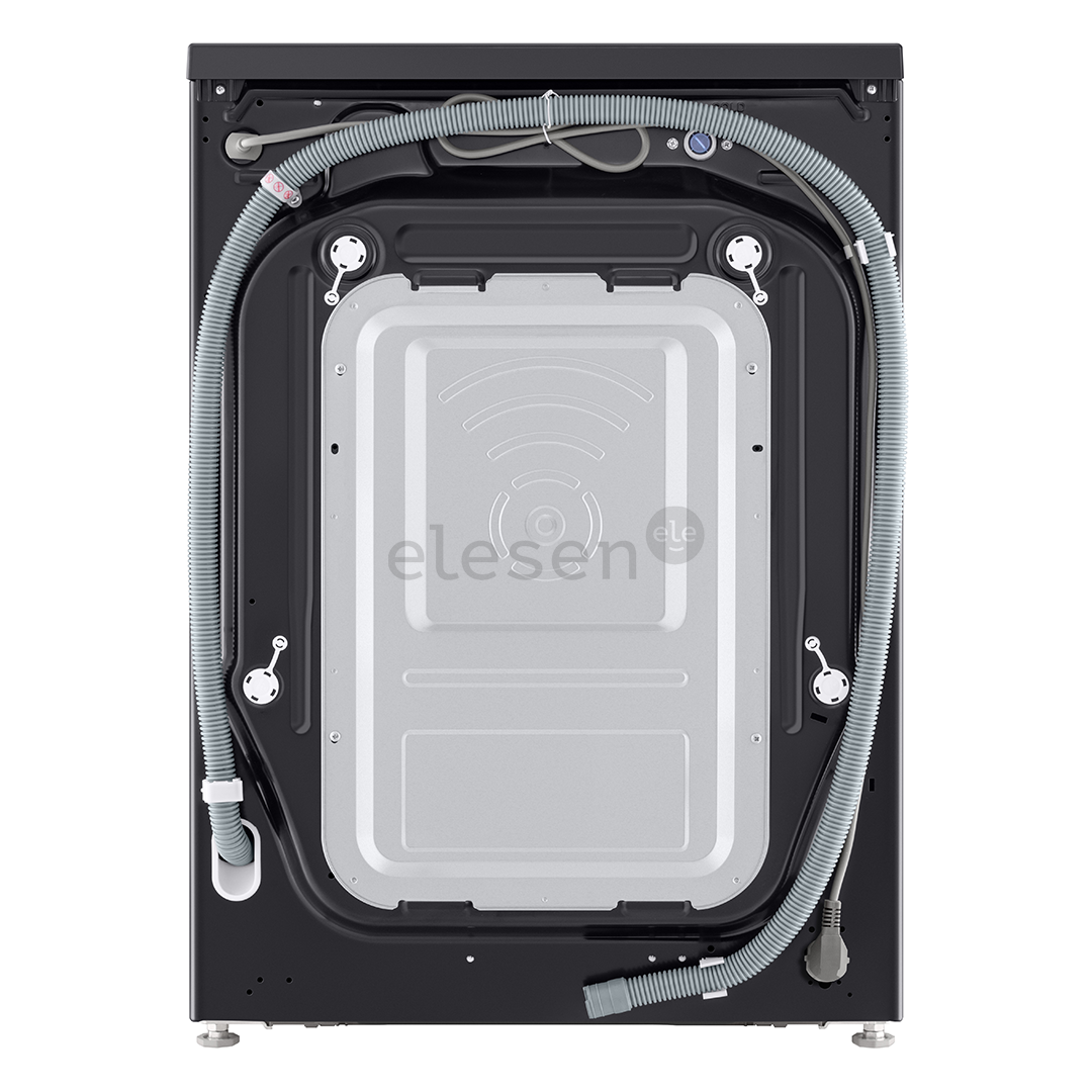 LG, 9 kg, gylis 47,5 cm, 1200 aps./min., matinė juoda - Skalbimo mašina