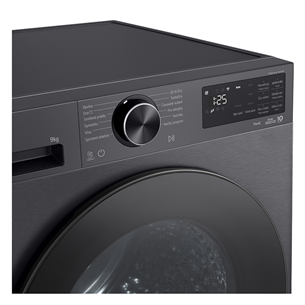 LG, šilumos siurblys, 9 kg, gylis 66 cm, matinė juoda - Džiovyklė