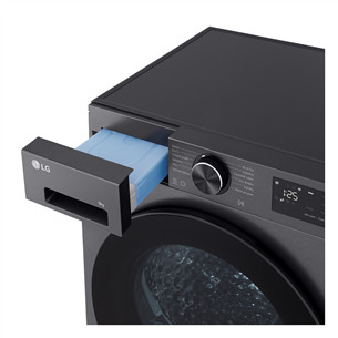 LG, Heat pump, 9 kg, depth 66 cm, matte black - Clothes dryer