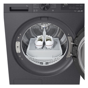 LG, šilumos siurblys, 9 kg, gylis 66 cm, matinė juoda - Džiovyklė