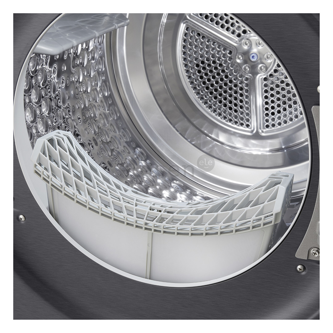 LG, Heat pump, 9 kg, depth 66 cm, matte black - Clothes dryer