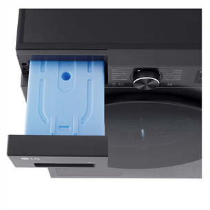 LG, Heat pump, 9 kg, depth 66 cm, matte black - Clothes dryer