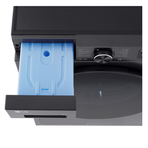 LG, šilumos siurblys, 9 kg, gylis 66 cm, matinė juoda - Džiovyklė