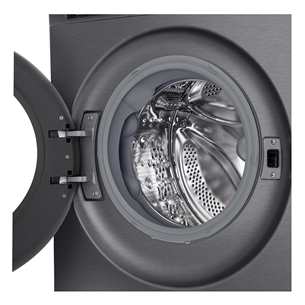 LG, 11 kg, gylis 57 cm, 1400 aps./min., matinė juoda - Skalbimo mašina