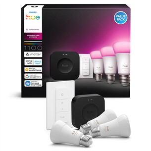 Philips Hue White & Color Ambiance starter set, E27, 3 vnt. - Išmaniųjų lempučių rinkinys