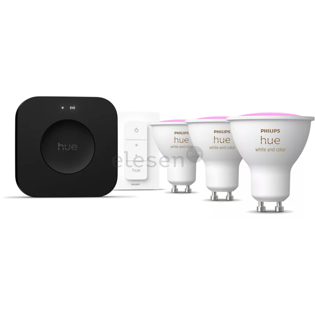 Philips Hue White & Color Ambiance starter kit, GU10, 3 vnt. - Išmaniųjų lempučių rinkinys