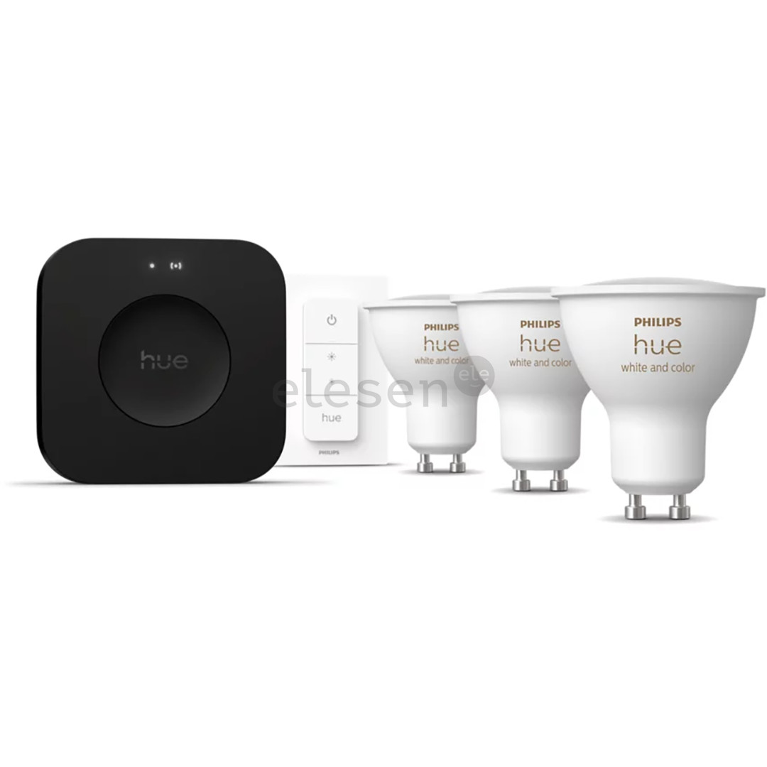 Philips Hue White & Color Ambiance starter kit, GU10, 3 vnt. - Išmaniųjų lempučių rinkinys