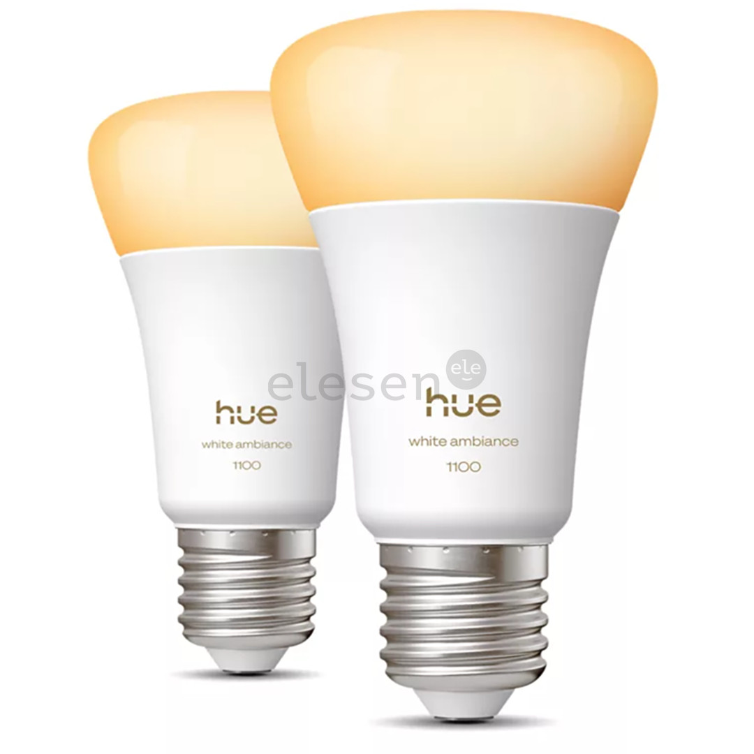Philips Hue White Ambiance A60, E27, 2 pcs, white - Smart Light