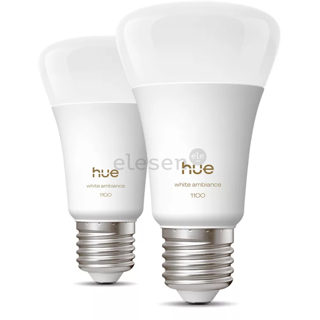 Philips Hue White Ambiance A60, E27, 2 pcs, white - Smart Light
