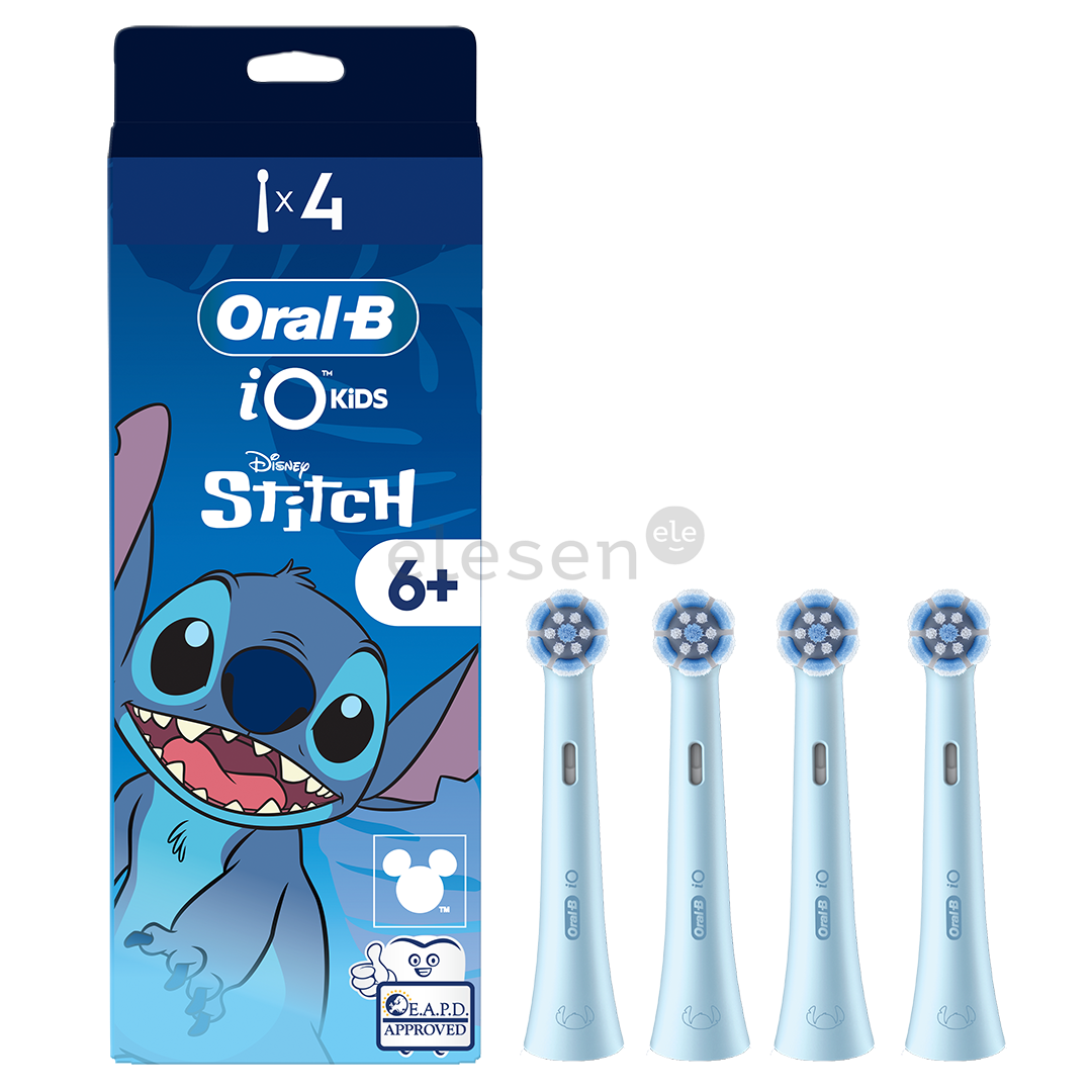 Braun Oral-B iO, Kids Disney Stitch, 4 vnt. - Dantų šepetėlių antgaliai