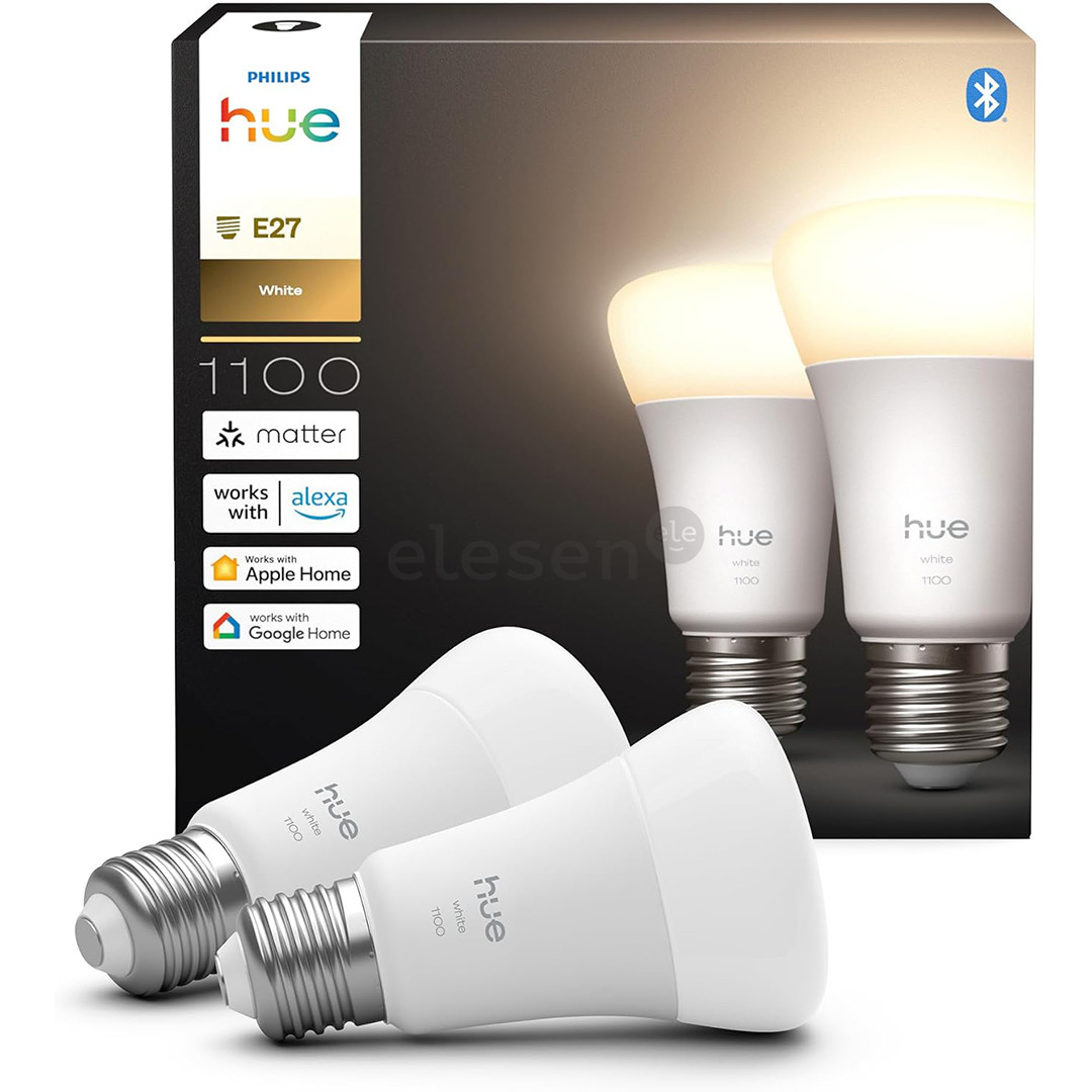 Philips Hue White A60, E27, 2 pcs, white - Smart Light