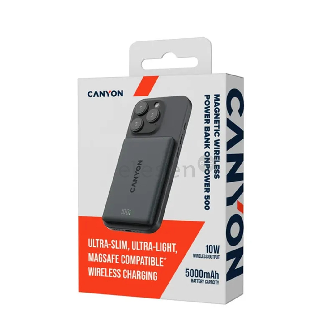 Canyon On Power 500. 5000 mAh, interstellar black - Power bank