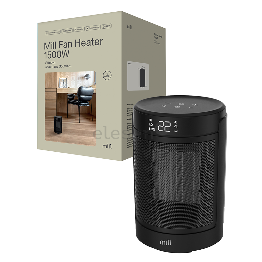 Mill, 1500 Вт, черный - Керамический термовентилятор