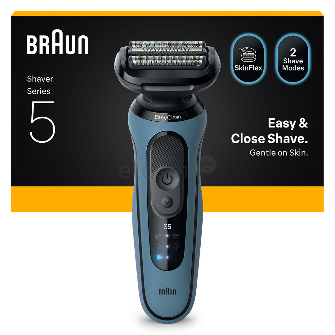 Braun Series 5, Wet & Dry, blue - Beard trimmer