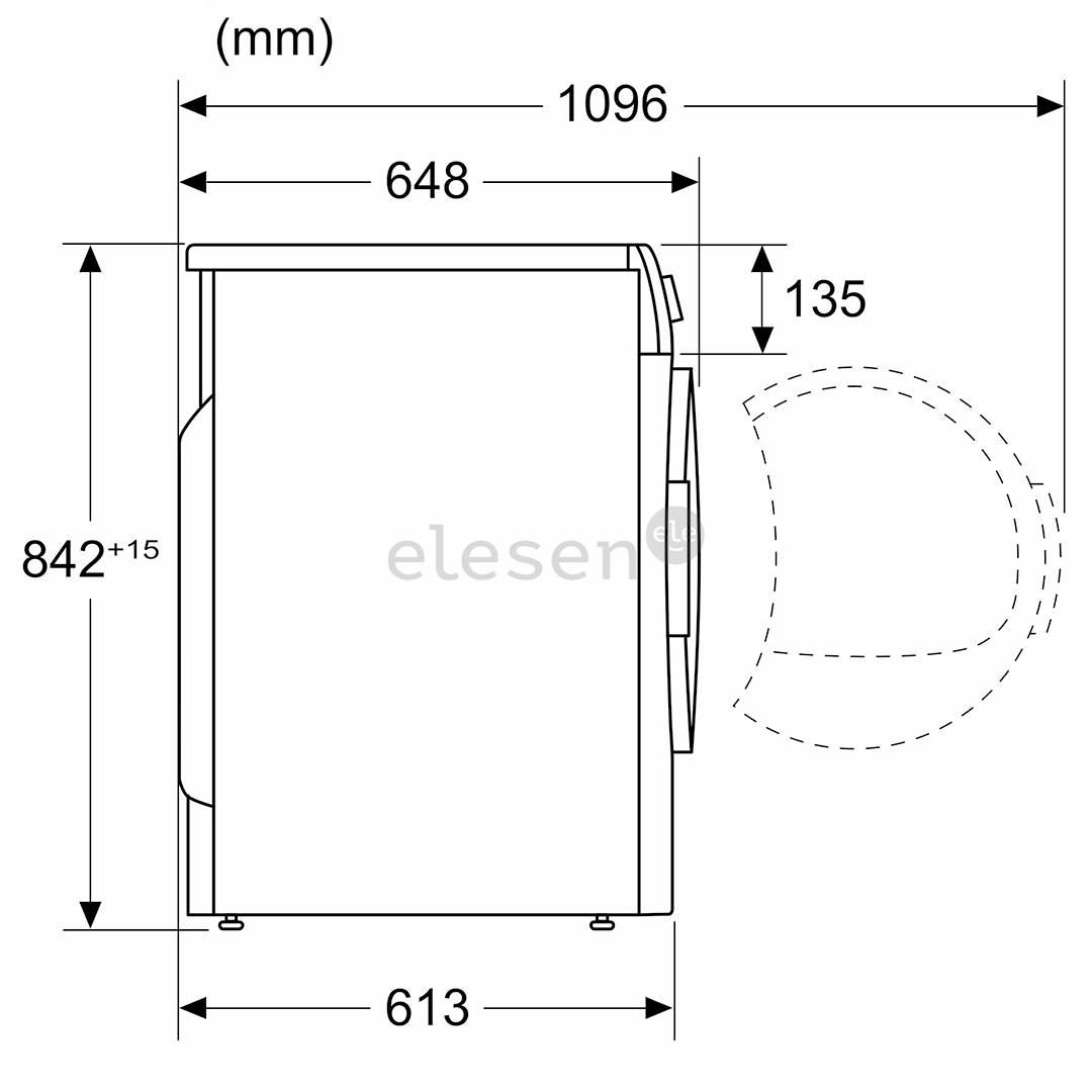 Bosch, Series 6, 9 kg, gylis 61,3 cm - Džiovyklė