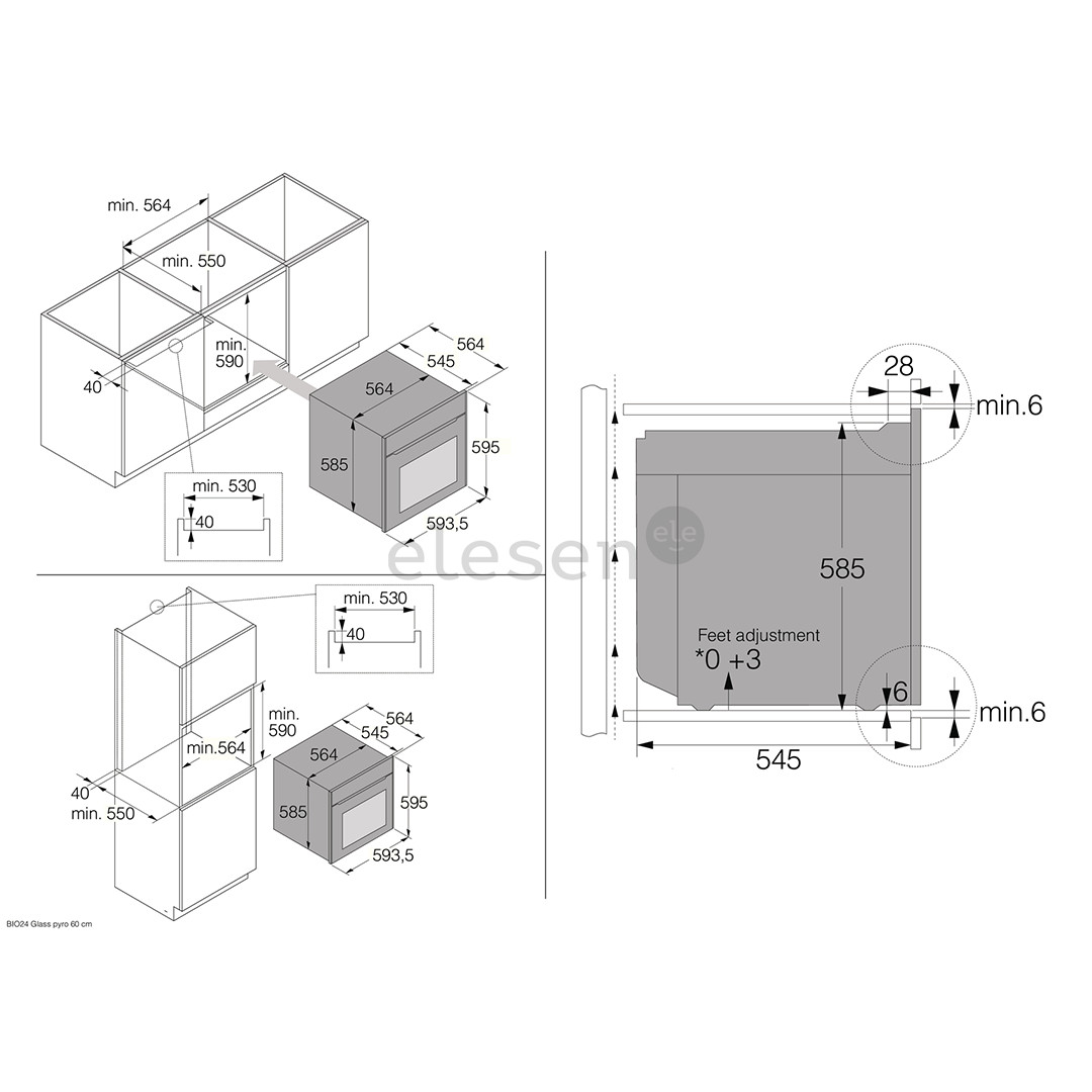 Asko, 71 L, pirolizė, juoda - Įmontuojama orkaitė