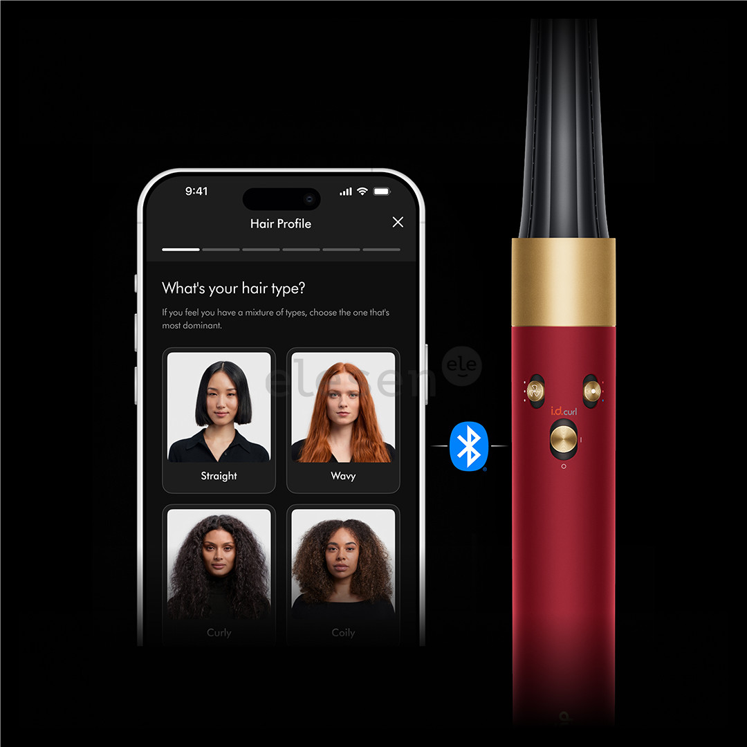 Dyson Airwrap i.d.™, Bluetooth®, 1300 W, Straight+Wavy, Red Velvet/Gold - Airstyler