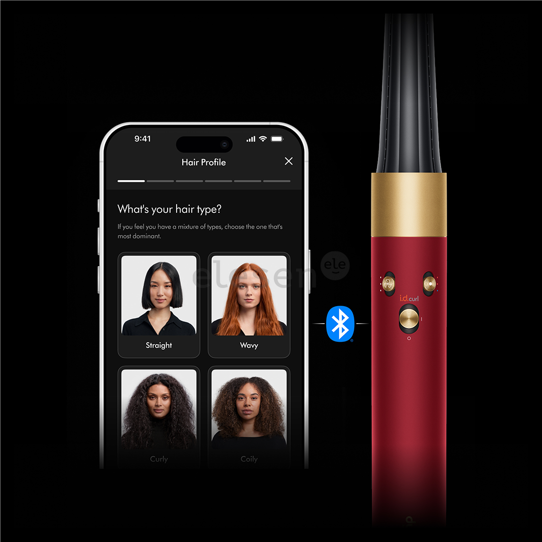 Dyson Airwrap i.d.™, Bluetooth®, 1300 W, Straight+Wavy, Red Velvet/Gold - Airstyler