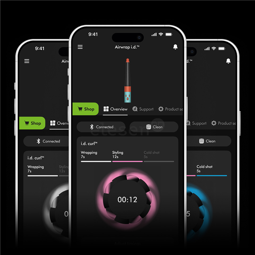 Dyson Airwrap i.d.™, Bluetooth®, 1300 W, Straight+Wavy, Red Velvet/Gold - Airstyler