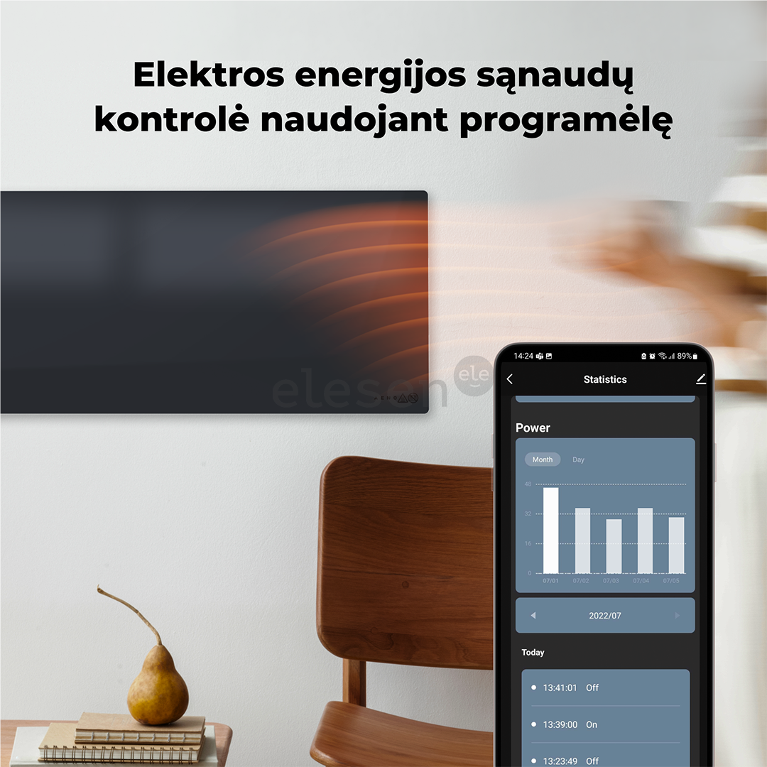 Aeno, 700 W, black - Premium Eco Smart heater