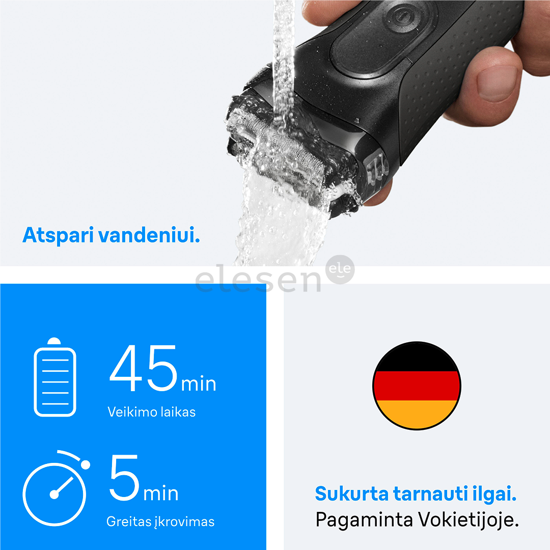 Braun Series 3+, серый - Бритва