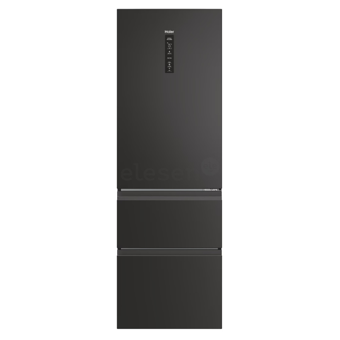 Haier 3D 60 Series 5, Total No Frost, 360 L, aukštis 185 cm, juodas - Šaldytuvas