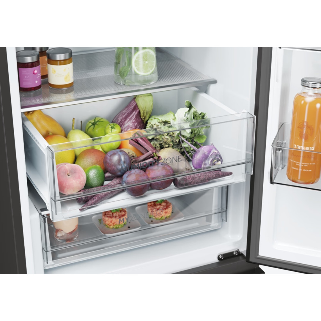 Haier 3D 60 Series 5, Total No Frost, 360 L, aukštis 185 cm, juodas - Šaldytuvas