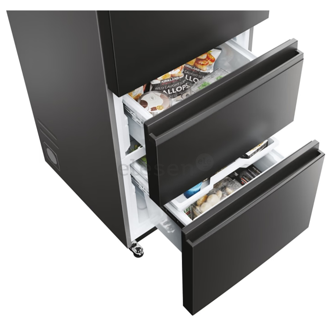 Haier 3D 60 Series 5, Total No Frost, 360 L, aukštis 185 cm, juodas - Šaldytuvas