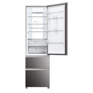 Haier 3D 60 Series 7, No Frost, 414 L, aukštis 205 cm, tamsaus nerūdijančio plieno - Šaldytuvas