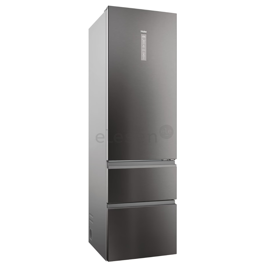 Haier 3D 60 Series 7, No Frost, 414 L, aukštis 205 cm, tamsaus nerūdijančio plieno - Šaldytuvas
