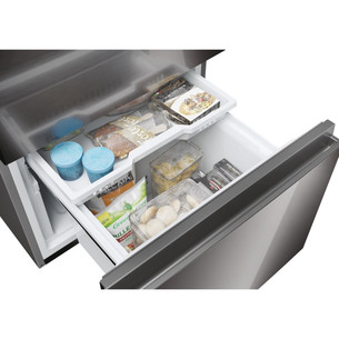 Haier 3D 60 Series 7, No Frost, 414 L, aukštis 205 cm, tamsaus nerūdijančio plieno - Šaldytuvas