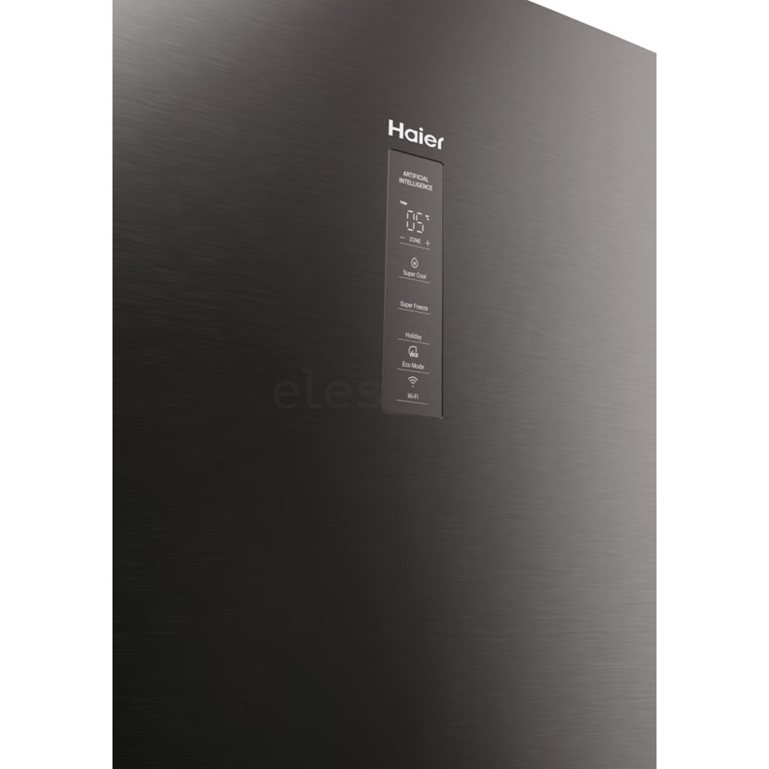 Haier 3D 60 Series 7, No Frost, 414 L, aukštis 205 cm, tamsaus nerūdijančio plieno - Šaldytuvas