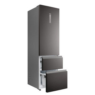 Haier 3D 60 Series 7, No Frost, 414 L, aukštis 205 cm, tamsaus nerūdijančio plieno - Šaldytuvas
